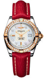 Breitling,Breitling - Galactic 32 Steel-Rose Gold - Diamond Bezel - Sahara Strap - Watch Brands Direct
