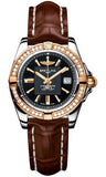 Breitling,Breitling - Galactic 32 Steel-Rose Gold - Diamond Bezel - Croco Strap - Watch Brands Direct