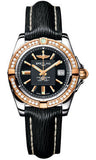 Breitling,Breitling - Galactic 32 Steel-Rose Gold - Diamond Bezel - Sahara Strap - Watch Brands Direct