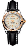 Breitling,Breitling - Galactic 32 Steel-Rose Gold - Diamond Bezel - Leather Strap - Watch Brands Direct