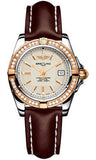 Breitling,Breitling - Galactic 32 Steel-Rose Gold - Diamond Bezel - Leather Strap - Watch Brands Direct