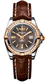 Breitling,Breitling - Galactic 32 Steel-Rose Gold - Diamond Bezel - Croco Strap - Watch Brands Direct