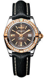 Breitling,Breitling - Galactic 32 Steel-Rose Gold - Diamond Bezel - Sahara Strap - Watch Brands Direct
