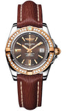 Breitling,Breitling - Galactic 32 Steel-Rose Gold - Diamond Bezel - Sahara Strap - Watch Brands Direct