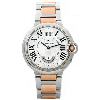 Cartier,Cartier - Ballon Bleu 42mm - Stainless Steel and Pink Gold - Watch Brands Direct