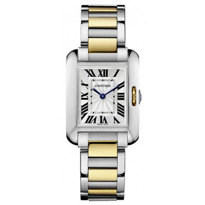 Cartier,Cartier - Tank Anglaise - Stainless Steel and Yellow Gold - Watch Brands Direct