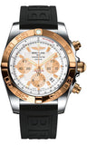 Breitling,Breitling - Chronomat 44 Steel and Rose Gold Polished Bezel - Diver Pro III Strap - Watch Brands Direct