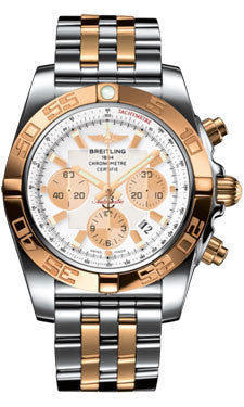 Breitling,Breitling - Chronomat 44 Steel and Rose Gold Polished Bezel - Pilot Two Tone Bracelet - Watch Brands Direct