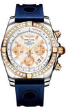 Breitling,Breitling - Chronomat 44 Steel and Rose Gold 40 Diamond Bezel - Ocean Racer Strap - Watch Brands Direct