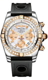 Breitling,Breitling - Chronomat 44 Steel and Rose Gold 40 Diamond Bezel - Ocean Racer Strap - Watch Brands Direct