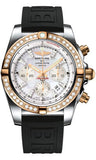 Breitling,Breitling - Chronomat 44 Steel and Rose Gold 40 Diamond Bezel - Diver Pro III Strap - Watch Brands Direct