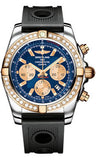Breitling,Breitling - Chronomat 44 Steel and Rose Gold 40 Diamond Bezel - Ocean Racer Strap - Watch Brands Direct