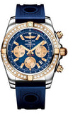 Breitling,Breitling - Chronomat 44 Steel and Rose Gold 40 Diamond Bezel - Ocean Racer Strap - Watch Brands Direct