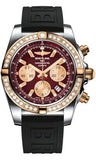 Breitling,Breitling - Chronomat 44 Steel and Rose Gold 40 Diamond Bezel - Diver Pro III Strap - Watch Brands Direct