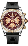Breitling,Breitling - Chronomat 44 Steel and Rose Gold 40 Diamond Bezel - Ocean Racer Strap - Watch Brands Direct