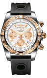 Breitling,Breitling - Chronomat 44 Steel and Rose Gold 60 Diamond Bezel - Ocean Racer Strap - Watch Brands Direct