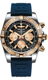 Breitling,Breitling - Chronomat 44 Steel and Rose Gold 60 Diamond Bezel - Diver Pro III Strap - Watch Brands Direct