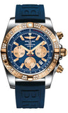 Breitling,Breitling - Chronomat 44 Steel and Rose Gold 60 Diamond Bezel - Diver Pro III Strap - Watch Brands Direct
