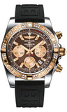 Breitling,Breitling - Chronomat 44 Steel and Rose Gold 60 Diamond Bezel - Diver Pro III Strap - Watch Brands Direct