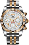 Breitling,Breitling - Chronomat 41 Steel and Gold Diamond Bezel - Steel and Gold Pilot Bracelet - Watch Brands Direct