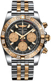 Breitling,Breitling - Chronomat 41 Steel and Gold Diamond Bezel - Steel and Gold Pilot Bracelet - Watch Brands Direct