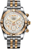Breitling,Breitling - Chronomat 41 Steel and Gold Diamond Bezel - Steel and Gold Pilot Bracelet - Watch Brands Direct