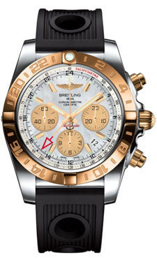 Breitling,Breitling - Chronomat 44 GMT Steel and Gold on Ocean Racer - Watch Brands Direct