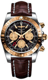 Breitling,Breitling - Chronomat 44 GMT Steel and Gold on Croco - Watch Brands Direct