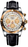 Breitling,Breitling - Chronomat 44 GMT Steel and Gold on Croco - Watch Brands Direct