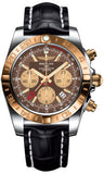 Breitling,Breitling - Chronomat 44 GMT Steel and Gold on Croco - Watch Brands Direct