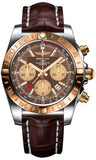 Breitling,Breitling - Chronomat 44 GMT Steel and Gold on Croco - Watch Brands Direct