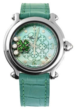 Chopard - Happy Sport - Diamond and Emerald - Good Luck Clover - Watch Brands Direct
