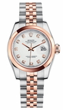 Rolex,Rolex - Datejust Lady 26 - Steel and Pink Gold - Domed Bezel - Watch Brands Direct