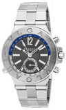 Bulgari,Bulgari - Diagono Automatic GMT 40mm - Stainless Steel - Watch Brands Direct
