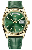 Rolex - Day-Date President Yellow Gold - Fluted Bezel - Leather - Watch Brands Direct
 - 2