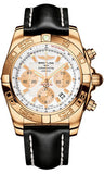 Breitling,Breitling - Chronomat 44 Rose Gold Polished Bezel - Leather Strap - Watch Brands Direct