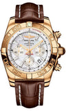 Breitling,Breitling - Chronomat 44 Rose Gold Polished Bezel - Croco Strap - Watch Brands Direct