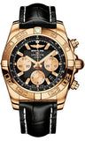 Breitling,Breitling - Chronomat 44 Rose Gold Polished Bezel - Croco Strap - Watch Brands Direct