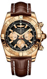 Breitling,Breitling - Chronomat 44 Rose Gold Polished Bezel - Croco Strap - Watch Brands Direct