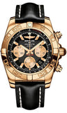 Breitling,Breitling - Chronomat 44 Rose Gold Polished Bezel - Leather Strap - Watch Brands Direct