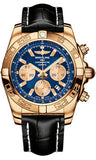 Breitling,Breitling - Chronomat 44 Rose Gold Polished Bezel - Croco Strap - Watch Brands Direct