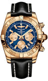 Breitling,Breitling - Chronomat 44 Rose Gold Polished Bezel - Leather Strap - Watch Brands Direct