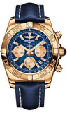 Breitling,Breitling - Chronomat 44 Rose Gold Polished Bezel - Leather Strap - Watch Brands Direct