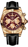 Breitling,Breitling - Chronomat 44 Rose Gold Polished Bezel - Croco Strap - Watch Brands Direct