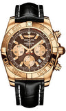 Breitling,Breitling - Chronomat 44 Rose Gold Polished Bezel - Croco Strap - Watch Brands Direct
