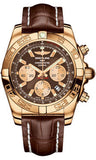 Breitling,Breitling - Chronomat 44 Rose Gold Polished Bezel - Croco Strap - Watch Brands Direct