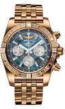 Breitling,Breitling - Chronomat 44 Rose Gold Diamond Bezel - Pilot Bracelet - Watch Brands Direct