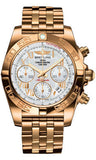 Breitling,Breitling - Chronomat 41 Rose Gold Polished Bezel - Pilot Bracelet - Watch Brands Direct