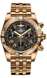 Breitling,Breitling - Chronomat 41 Rose Gold Diamond Bezel - Rose Gold Bracelet - Watch Brands Direct