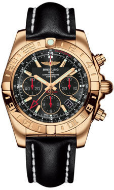 Breitling,Breitling - Chronomat 44 GMT Rose Gold on Leather - Watch Brands Direct